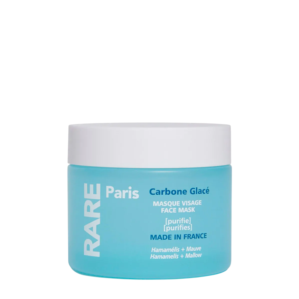 RARE PARIS Carbone Glacé Creamy Face Mask 100ml - Маска для глибокого очищення шкіри обличчя з гамамелісом та екстрактом мальви